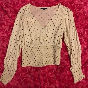 Poka dot blouse